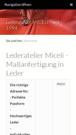 Vorschau der mobilen Webseite www.miceli.de, Miceli