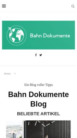 Vorschau der mobilen Webseite bahndokumente.de, BahnDokumente