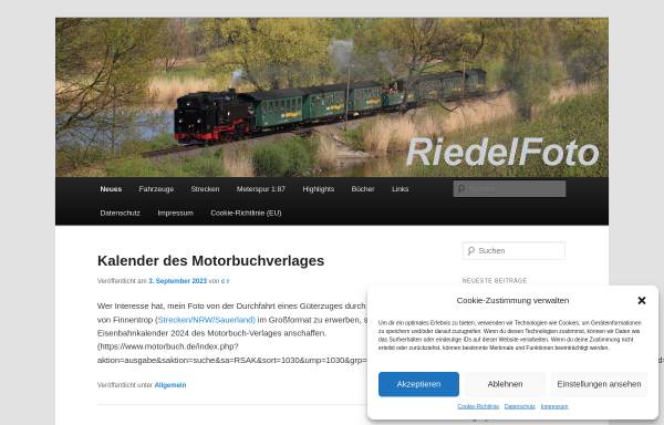 Vorschau von www.riedelfoto.de, Eisenbahnfotoarchiv Christoph Riedel