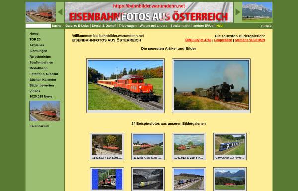 Vorschau von bahnbilder.warumdenn.net, Eisenbahnfotos aus Österreich