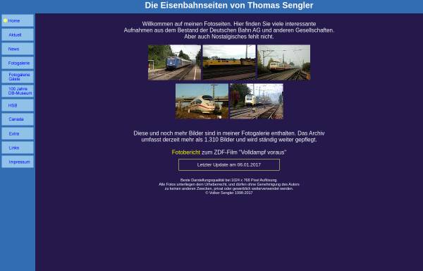 Vorschau von www.sengler.de, Die Eisenbahnseiten von Thomas Sengler