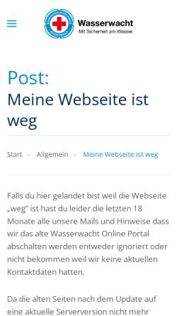 Vorschau der mobilen Webseite wasserwacht-online.de, BRK-Wasserwacht - Haunstetten