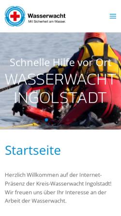 Vorschau der mobilen Webseite wasserwacht-ingolstadt.de, Wasserwacht Ingolstadt
