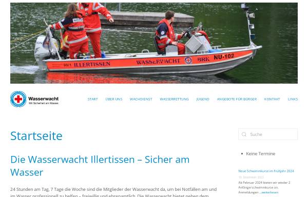Vorschau von www.wasserwacht-illertissen.de, Wasserwacht Ortsgruppe Illertissen