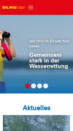 Vorschau der mobilen Webseite www.dlrg-eislingen.de, DLRG Ortsgruppe Eislingen/Fils e.V.