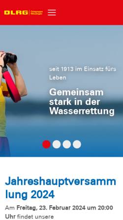 Vorschau der mobilen Webseite moessingen.dlrg.de, DLRG Ortsgruppe Mössingen