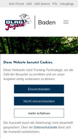 Vorschau der mobilen Webseite www.baden-dlrg.de, DLRG-Jugend Baden