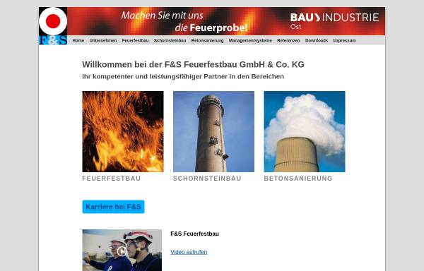Vorschau von fus-online.com, F&S Feuerfestbau GmbH & Co. KG
