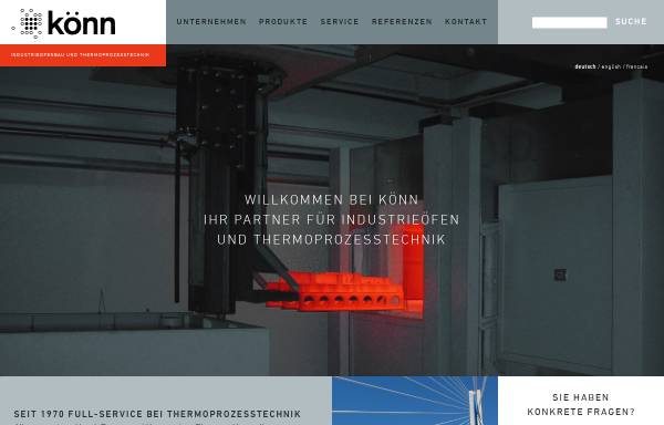 Vorschau von www.koenn.de, KÖNN GmbH Industrieofenbau und Thermotechnik