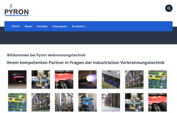 Vorschau von www.pyron-verbrennungstechnik.de, Pyron Verbrennungstechnik GmbH