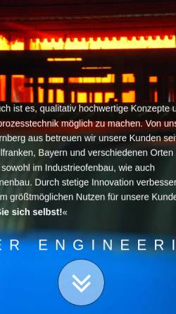 Vorschau der mobilen Webseite www.thermsolution.de, ThermSolution GmbH Industrieofenbau