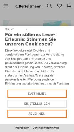 Vorschau der mobilen Webseite www.randomhouse.de, C. Bertelsmann