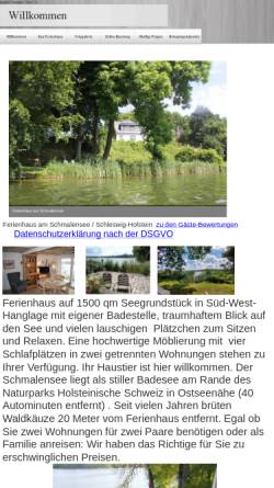 Vorschau der mobilen Webseite www.ferienhausamschmalensee.de, Ferienhaus Barbara und Jürgen Bucksch Belauer