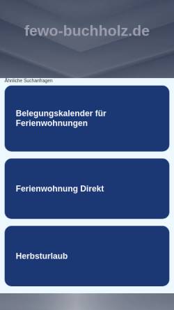Vorschau der mobilen Webseite www.fewo-buchholz.de, Ferienwohnung, Bernhard Buchholz