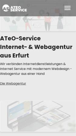 Vorschau der mobilen Webseite www.ateo.de, ATeO-Service - Internetprovider