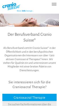 Vorschau der mobilen Webseite www.craniosuisse.ch, Cranio Suisse