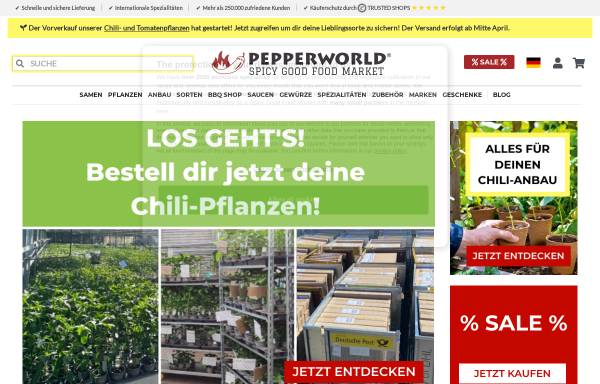 Vorschau von www.pepperworldhotshop.de, PepperPark GmbH