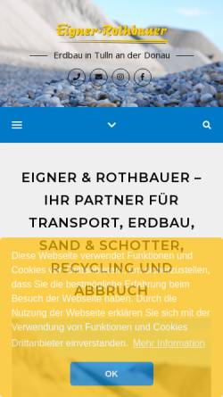 Vorschau der mobilen Webseite www.eigner-rothbauer.at, Eigner & Rothbauer GmbH