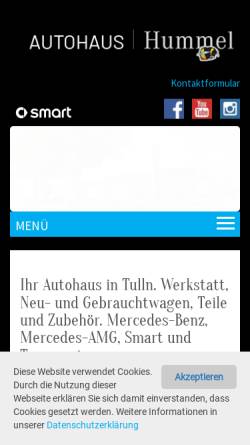 Vorschau der mobilen Webseite www.mercedes-hummel.at, Mercedes Hummel Tulln
