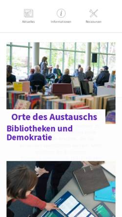 Vorschau der mobilen Webseite www.bibliotheksportal.de, Bibliotheksportal