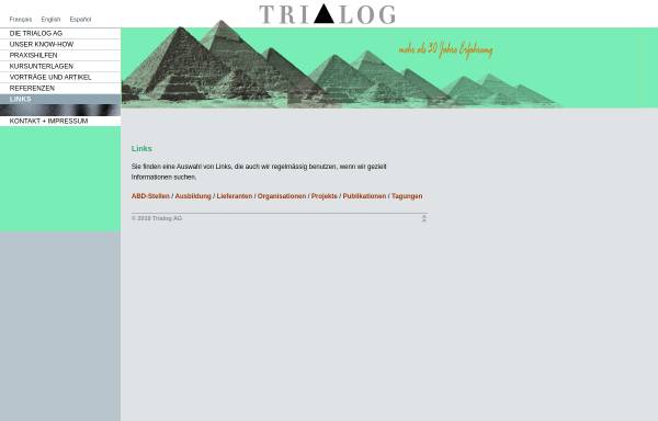 Vorschau von www.trialog.ch, Trialog AG: Links