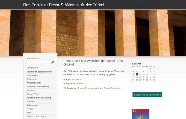 Vorschau von www.tuerkei-recht.de, Recht und Wirtschaft der Türkei