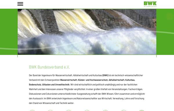 Vorschau von bwk-bund.de, BWK Bundesverband der Ingenieure für Wasserwirtschaft, Abfallwirtschaft und Kulturbau e.V.