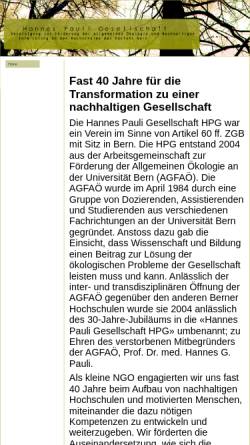 Vorschau der mobilen Webseite www.hpg-bern.ch, Hannes Pauli Gesellschaft (HPG)
