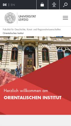 Vorschau der mobilen Webseite www.uni-leipzig.de, Orientalisches Institut Leipzig