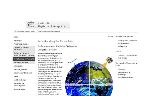 Vorschau von www.dlr.de, Fernerkundung der Erdatmosphäre