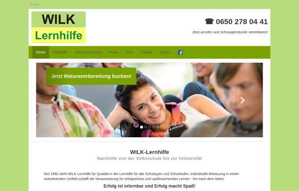 Vorschau von www.wilk-lernhilfe.at, WILK Lernhilfe