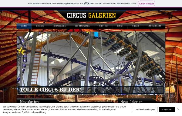 Vorschau von www.circusgalerien.de, Circus Modell Galerien