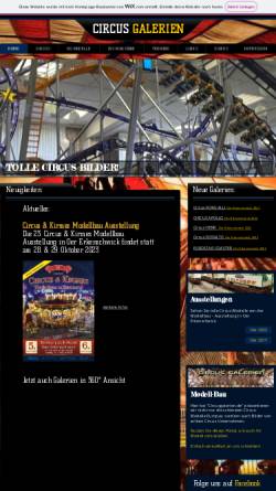 Vorschau der mobilen Webseite www.circusgalerien.de, Circus Modell Galerien