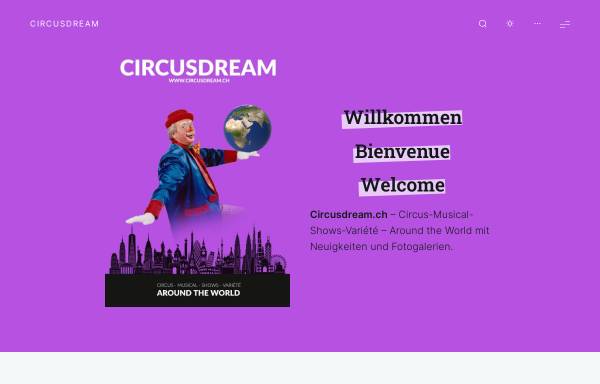 Vorschau von www.circusdream.ch, Circusdream von Marcel Hutzli (CH)