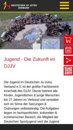 Vorschau der mobilen Webseite www.ju-jutsu-jugend.de, Ju-Jutsu Jugend im DJJV e.V.