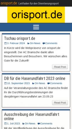 Vorschau der mobilen Webseite www.orisport.de, Ori-Sport