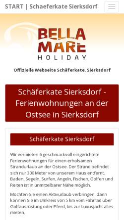 Vorschau der mobilen Webseite www.schäferkate.de, Gästehaus Schäferkate