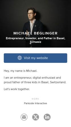 Vorschau der mobilen Webseite www.michael-beglinger.ch, Michael Beglinger