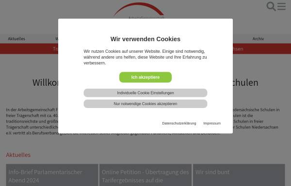 Vorschau von www.freie-schulen.de, Arbeitsgemeinschaft Freier Schulen