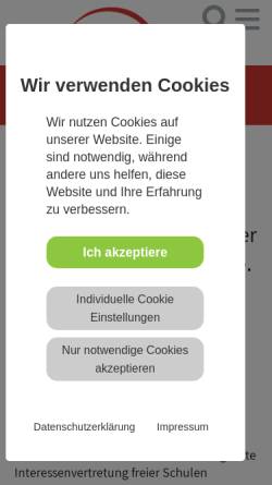 Vorschau der mobilen Webseite www.freie-schulen.de, Arbeitsgemeinschaft Freier Schulen