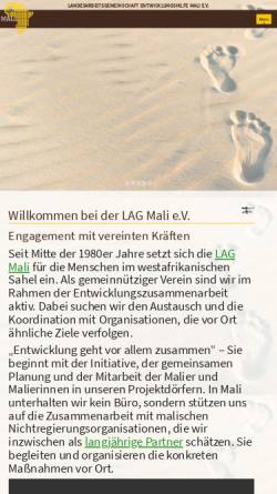 Vorschau der mobilen Webseite www.lag-malihilfe.de, Landesarbeitsgemeinschaft Bayern Entwicklungshilfe Mali e.V.
