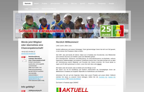 Vorschau von www.schule-farakala.de, Schule für Farakala