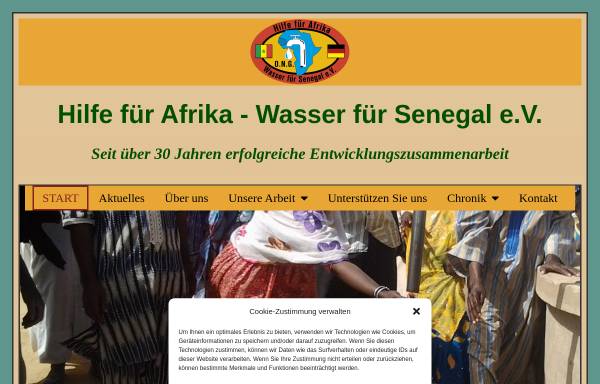 Vorschau von www.wasserfuersenegal.de, Hilfe für Afrika – Wasser für den Senegal e.V.