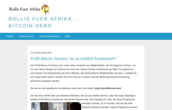 Vorschau von www.rollis-fuer-afrika.de, Rollis für Afrika e.V.