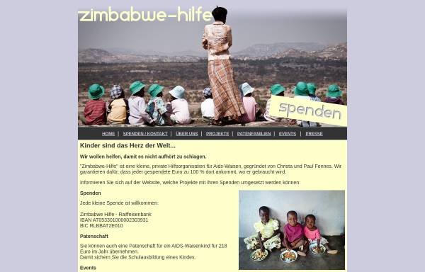 Vorschau von www.zimbabwe-hilfe.at, Zimbabwe-Hilfe