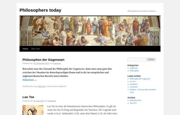 Vorschau von www.philosophers-today.de, Branchenführer Philosophie und Philosophen der Gegenwart