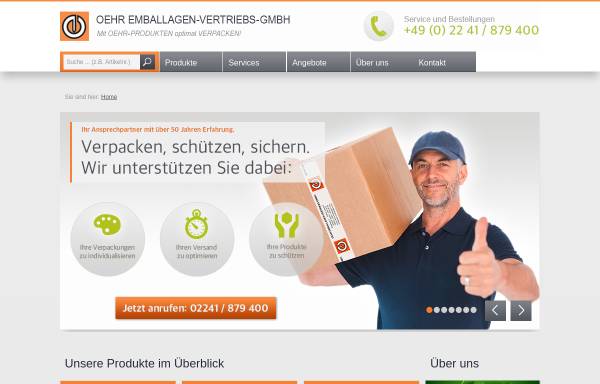 Vorschau von www.oehr-emballagen.com, Oehr Emballagen-Vertriebs-GmbH