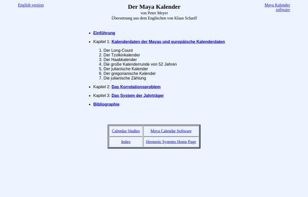 Vorschau von www.hermetic.ch, Der Maya Kalender