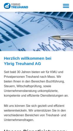 Vorschau der mobilen Webseite www.ybrig-treuhand.ch, Ybrig Treuhan und Immobilien AG