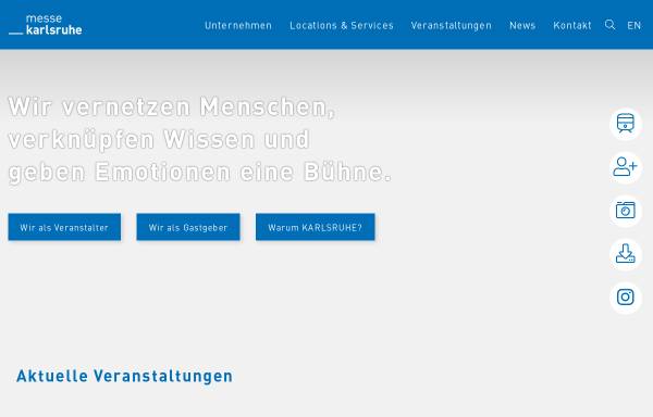 Vorschau von www.messe-karlsruhe.de, Karlsruher Messe- und Kongress-GmbH